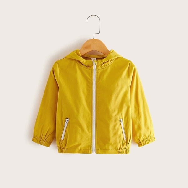 

Toddler Boys Zipper Through Hooded Jacket