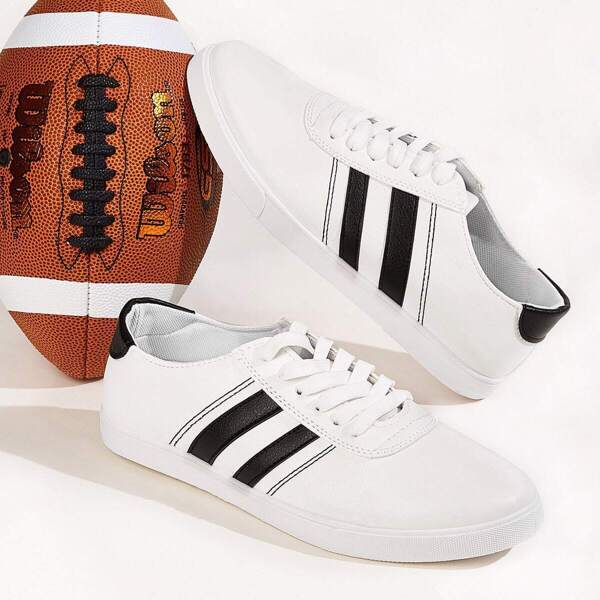 

Men Striped Low Top Sneakers