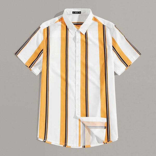 

Men Colorblock Striped Shirt, Multicolor