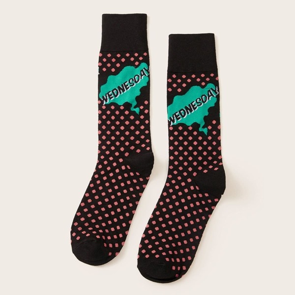 

Men Polka Dot Pattern Socks 1pair