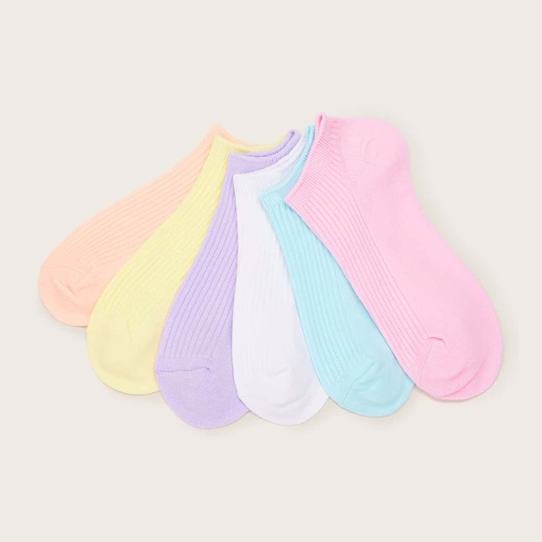 

Simple Ankle Socks 6pairs, Multicolor