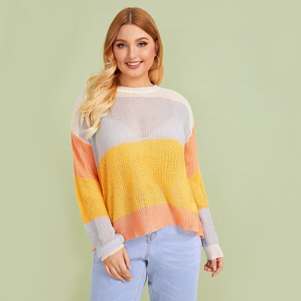 

Plus Cut And Sew Drop Shoulder Sweater