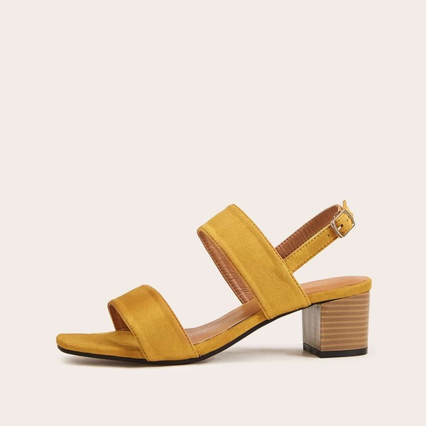 

Open Toe Slingback Chunky Heeled Sandals