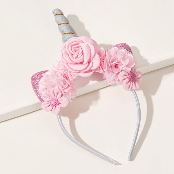 

Toddler Girls Flower & Unicorn Design Headband