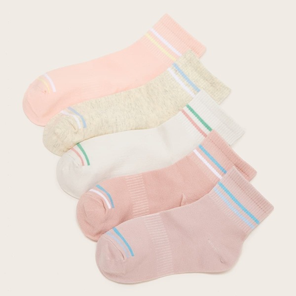 

Striped Pattern Ankle Socks 5pairs
