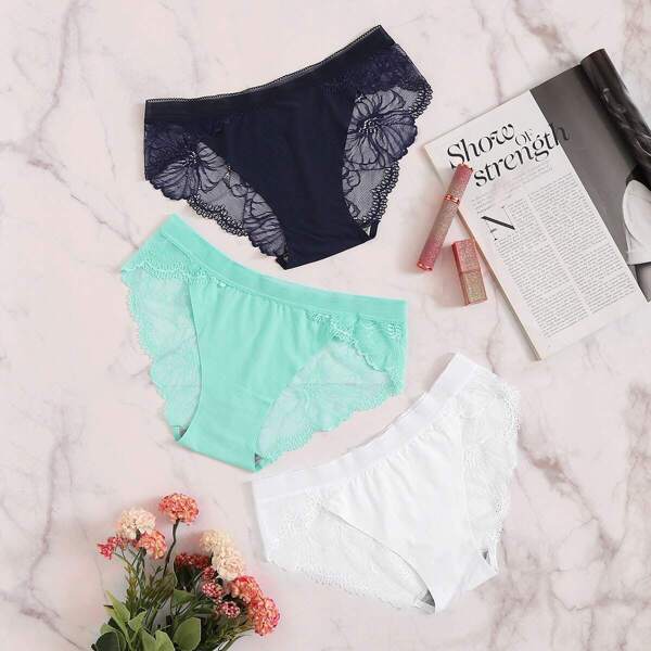 

Floral Lace Panty Set 3pack