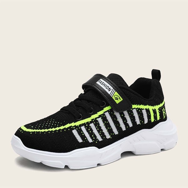 

Boys Velcro Strap Knit Trainers, Multicolor