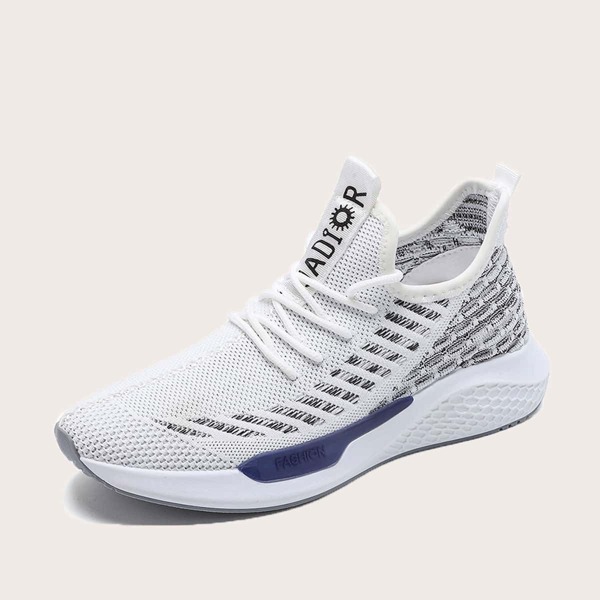 

Men Lace-up Front Knit Trainers