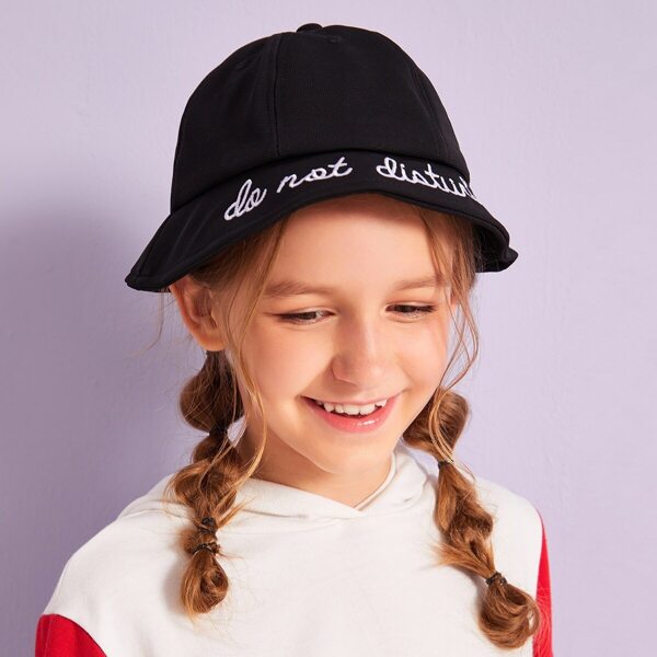 

Toddler Kids Slogan Embroidery Bucket Hat
