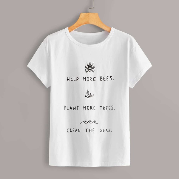 

Slogan Graphic Short Sleeve Tee
