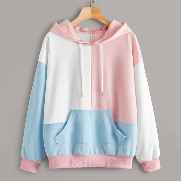 

Cut And Sew Drawstring Hoodie