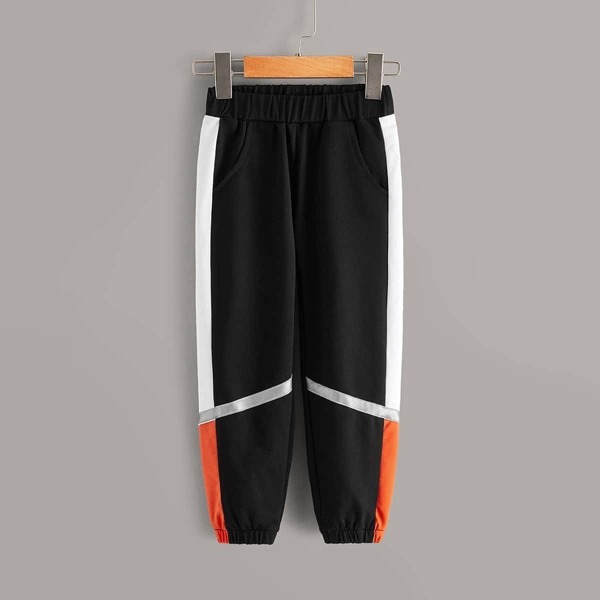 

Toddler Boys Contrast Side Metallic Tape Sweatpants