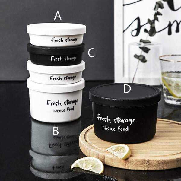 

Slogan Print Fresh Food Storage Box 1pc
