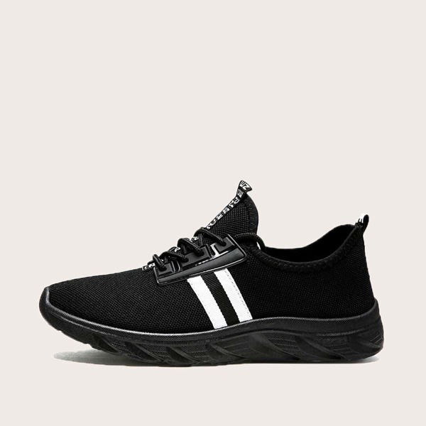 

Men Striped Lace-up Front Trainers