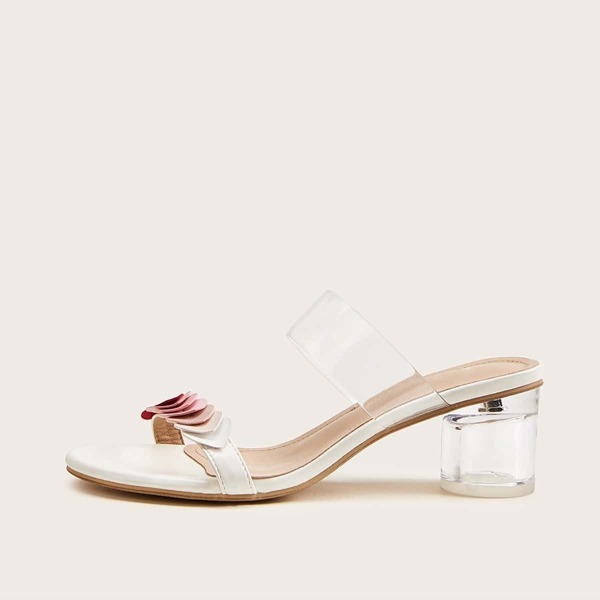 

Clear Strap Chunky Heeled Mules