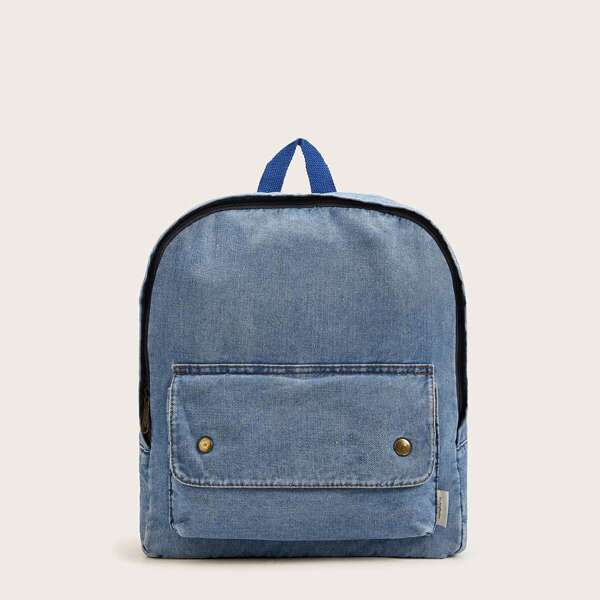 

Pocket Front Denim Backpack