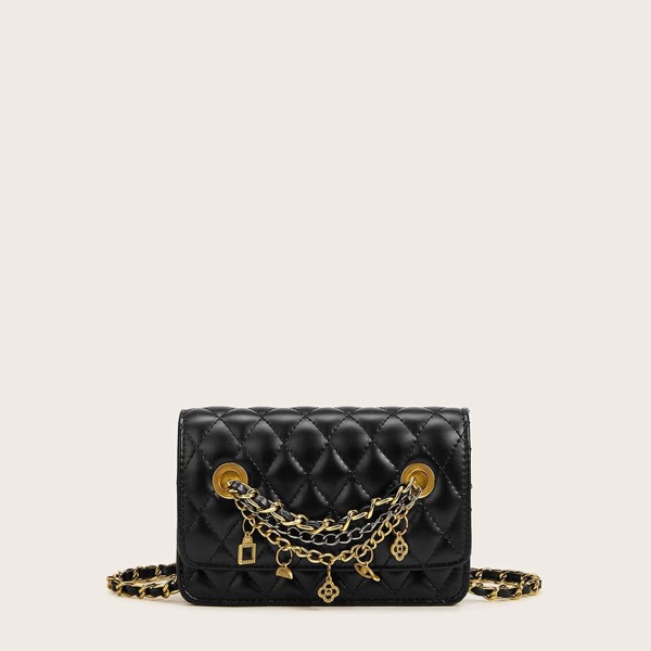 

Quilted Flap Chain Crossbody Bag