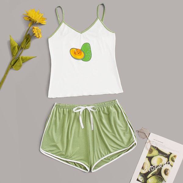 

Avocado Print Cami PJ Set