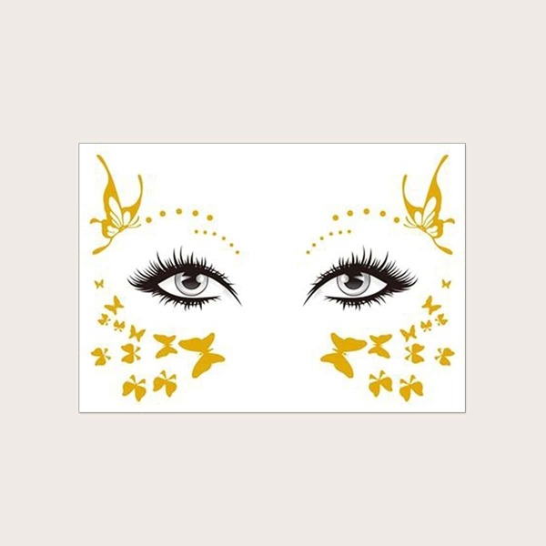 

Butterfly Pattern Face Tattoo Sticker 1pc