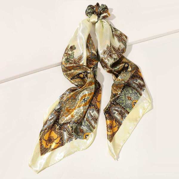 

Paisley Pattern Scrunchie Scarf, Multicolor
