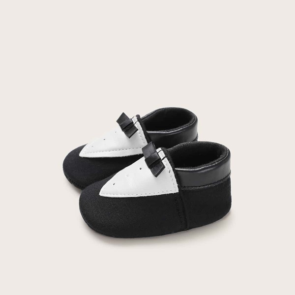 

Baby Two Tone Bow Decor Flats