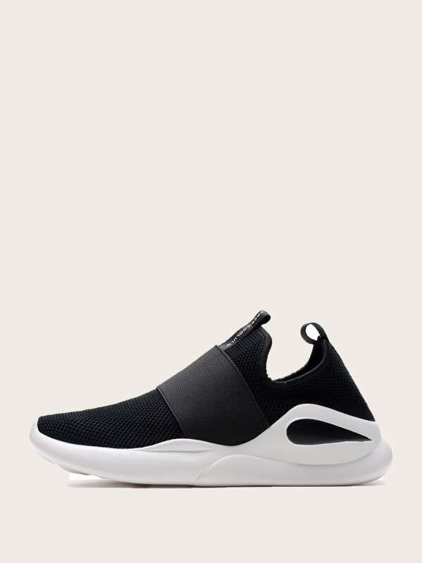 

Men Slip On Mesh Trainers, Black