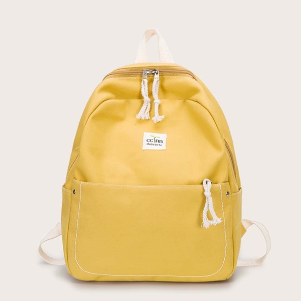 

Pocket Front Canvas Backpack, Yellow