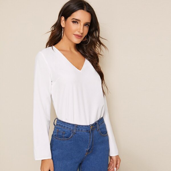 

Solid Button Back Top