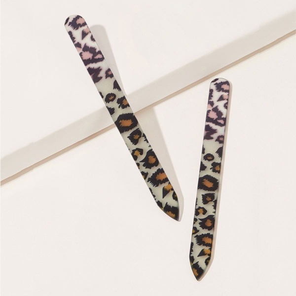 

Leopard Pattern Nail File 2pcs, Multicolor