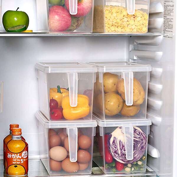 

Kitchen Food Storage Box With Lid 1pc, White