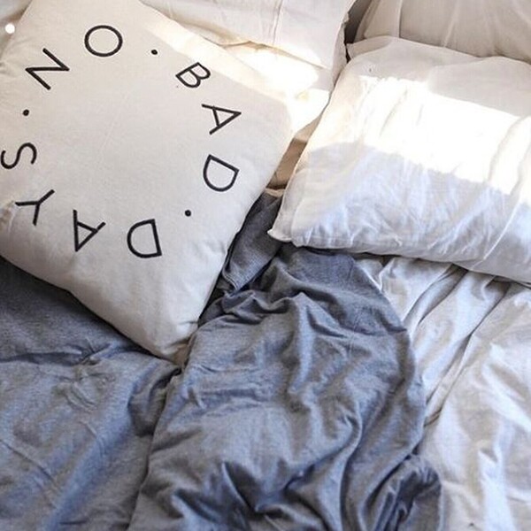 

Slogan Print Cushion Cover, Black and white