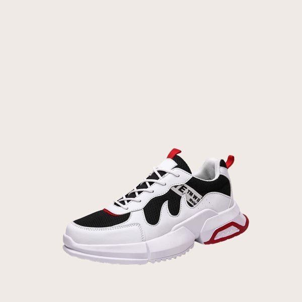

Men Lace-up Front Chunky Sole Trainers