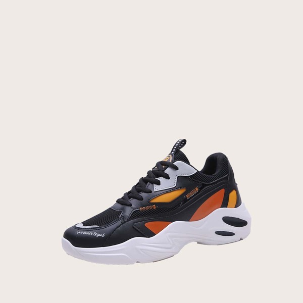 

Men Lace-up Front Chunky Sole Trainers