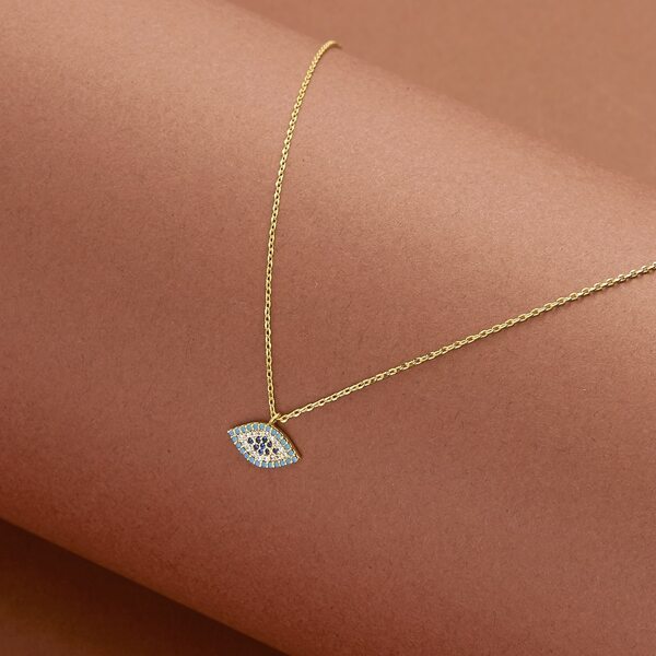 

Eye Charm Rhinestone Necklace