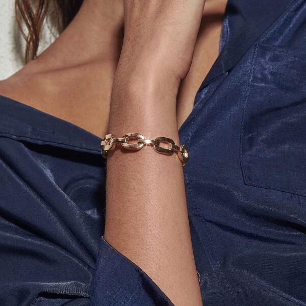 

Link Cuff Bangle 1pc, Gold