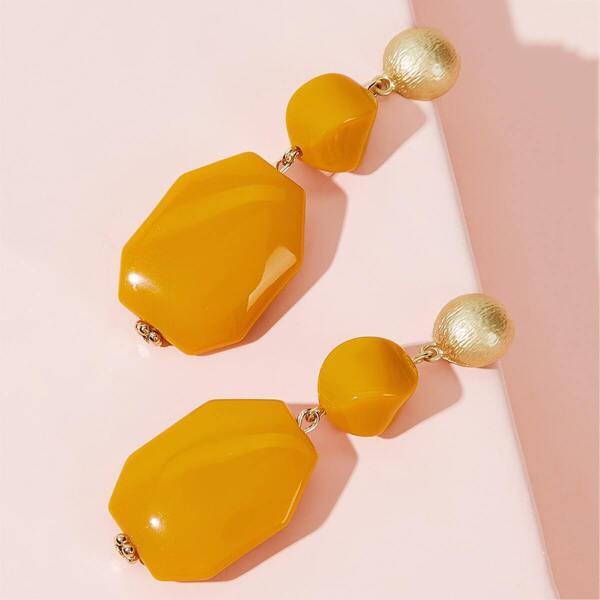 

Irregular Stone Drop Earrings 1pair