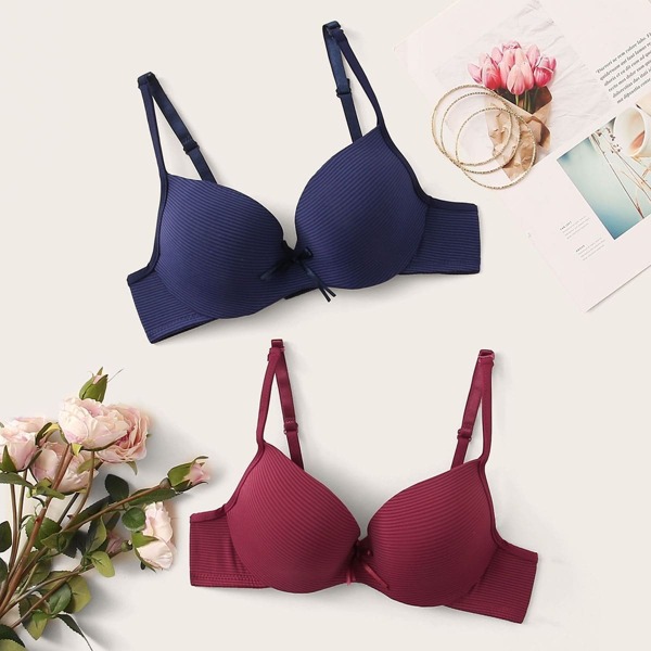 

Push Up Underwire Bra Set 2pack, Multicolor