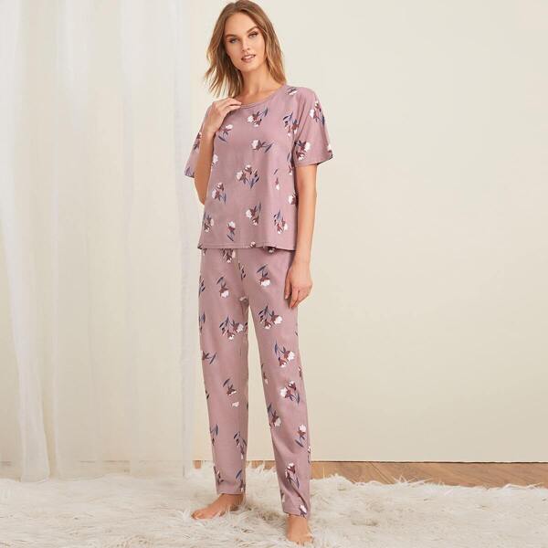 Floral Print Pajama Set