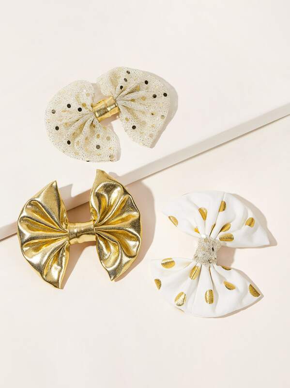 

Random Baby Polka Dot Pattern Bow Tie Hair Clip 2pcs, Multicolor