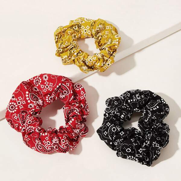 

Toddler Girls Flower Pattern Scrunchie 3pcs