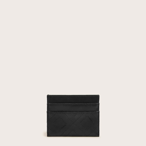

Stitch Detail Card Holder, Black