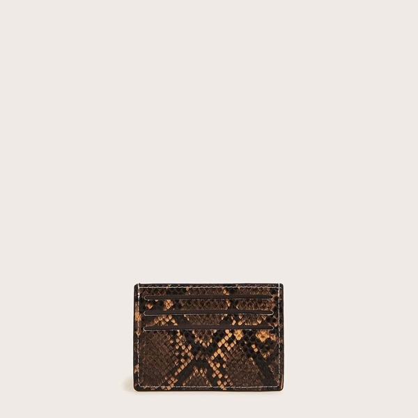 

Snakeskin Print Card Case