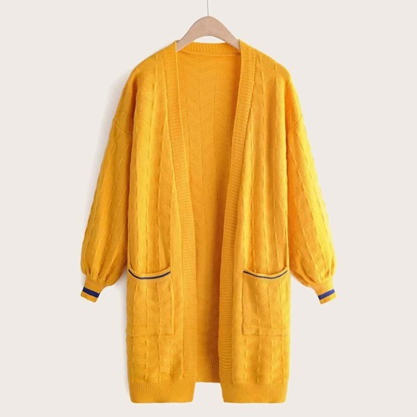 

Longline Double Pocket Cardigan