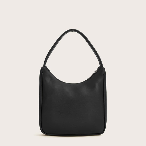 

Zip Up PU Shoulder Bag