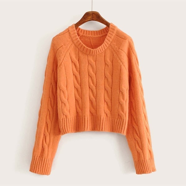 

Raglan Sleeve Cable Knit Jumper