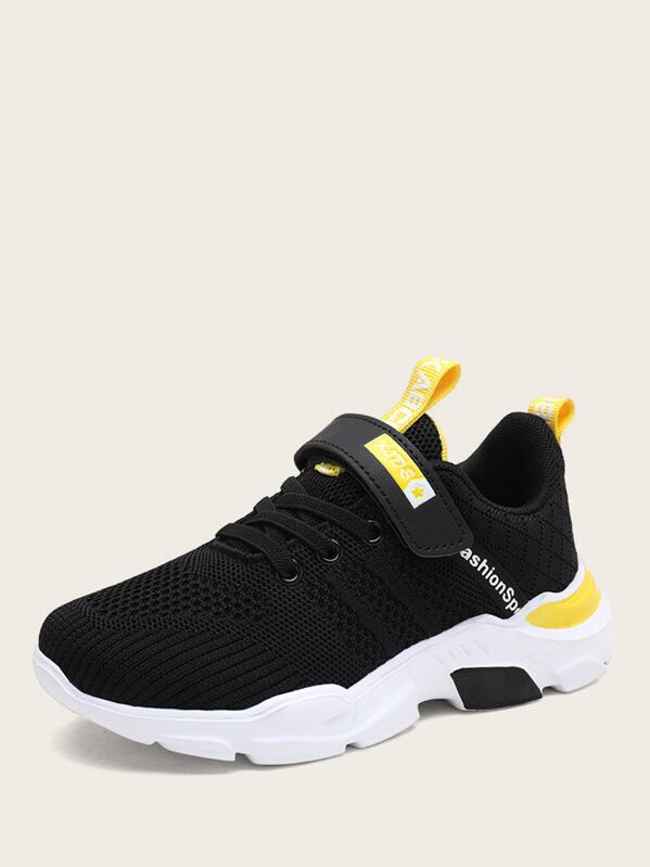

Girls Velcro Strap Mesh Trainers, Black