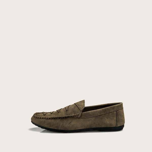 

Men Stitch Detail Slip On Loafers