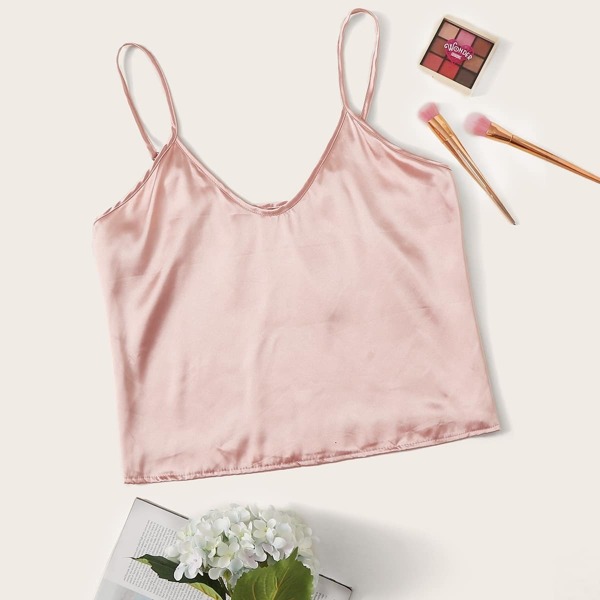

Plus Satin Cami Top, Pink