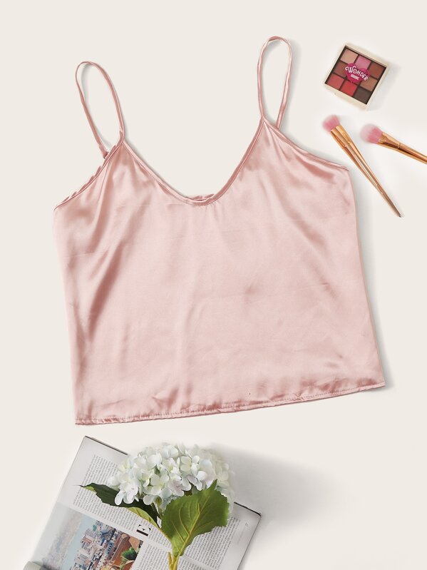 

Plus Satin Cami Top, Pink