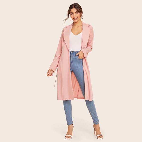 

Single Breasted Belted Midi Coat